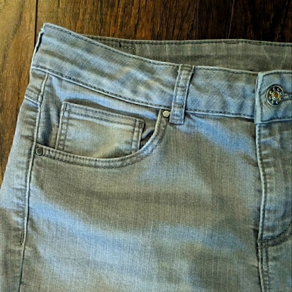 3/$30 EUC Claudie Pierlot 38 Light Grey Stretch Skinny Jeans - Picture 2 of 9
